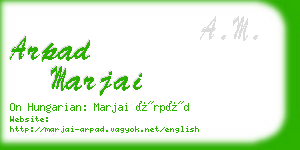 arpad marjai business card